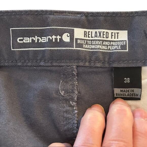 Carhartt Relaxed Fit Gray Cargo Shorts Mens size 38 - Picture 5 of 5